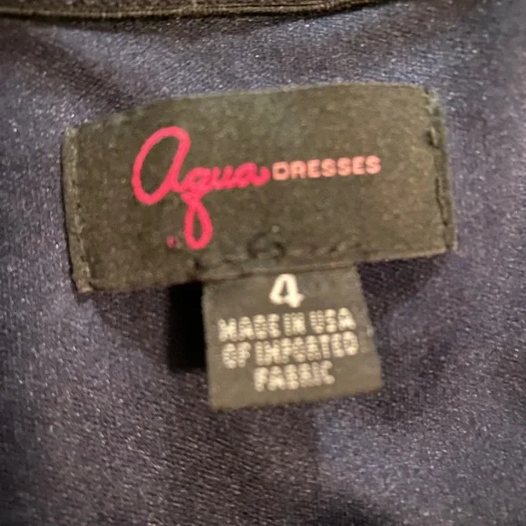 Aqua Strapless Midnight Blue Gown - Picture 6 of 6